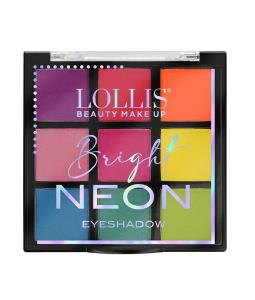 Тени для век LOLLIS Bright Neon EyeShadow 9 Colors 15 г Меркер Косметика