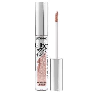 Тени для век жидкие Glitter Rock LUXVISAGE розовый 303 pink quartz  мерцающий финиш