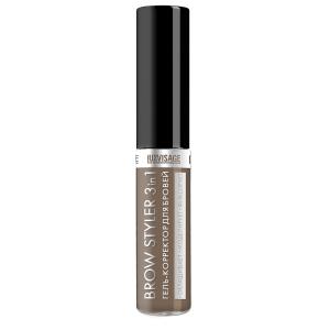 Гель-корректор для бровей Brow styler LUXVISAGE коричневый тон 02 капучино эффект «мокрых волосков»