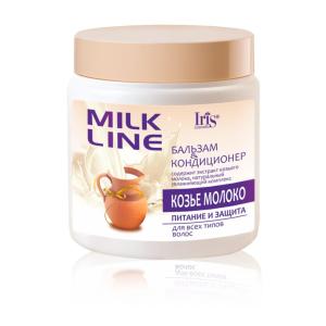 Бальзам-кондиционер для волос MILK line питание  экстракт козьего молока, молочная кислота IRIS