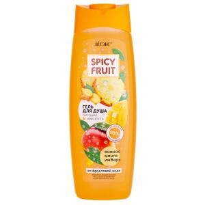 Гель для душа Spicy FRUIT на фрукт воде Питание&Нежность ананаса-манго-имбирь 515 мл Витэкс