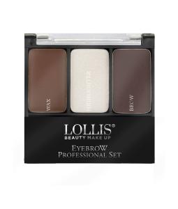 Тени для бровей LOLLIS Eyebrow Professional Set тон 02 Medium 5г Меркер Косметика