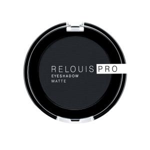 Тени для век PRO EYESHADOW MATTE Relouis черный 17 carbon матовые