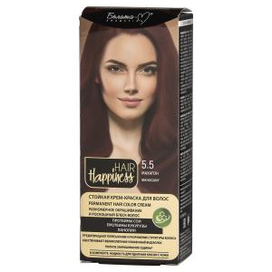 Крем-краска для волос HAIR Happiness тон 5.5 Махагон аммиачная  ланолин, протеины сои и  кукурузы Белита-М