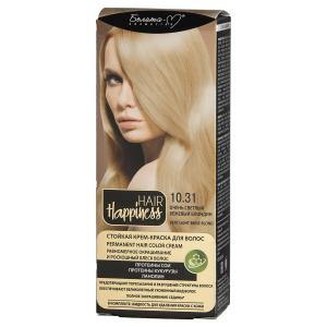 Крем-краска для волос HAIR Happiness тон 10.31 Очень светлый бежевый блондин аммиачная  ланолин, протеины сои и  кукурузы Белита-М