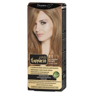 Крем-краска для волос HAIR Happiness тон 8.0 Натуральный блондин аммиачная  ланолин, протеины сои и  кукурузы Белита-М