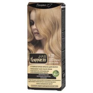 Крем-краска для волос HAIR Happiness тон 9.32 Светлый бежевый блондин аммиачная  ланолин, протеины сои и  кукурузы Белита-М